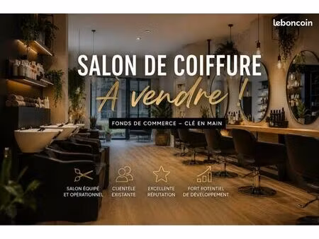 à vendre – fonds de commerce salon de coiffure + reprise de bail