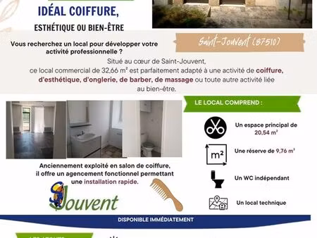 ◊ local commercial à louer – saint-jouvent