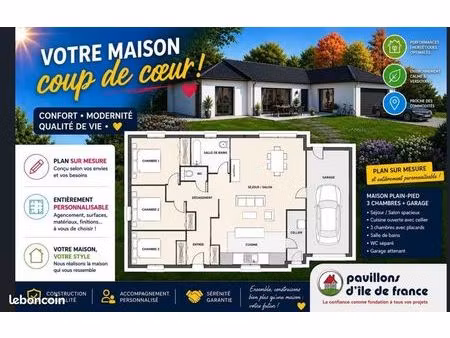 pavillon 5 pièces 100 m²