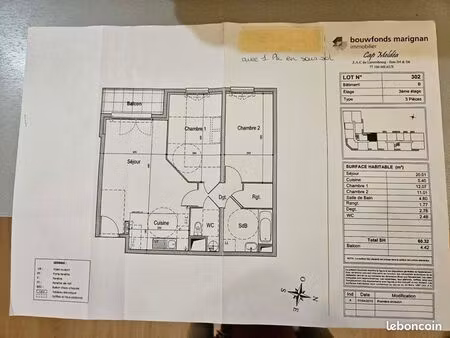 t3 meublé 60 m² – parking sécurisé – terrasse – gare de meaux à 5 min à pied (25 min gare 