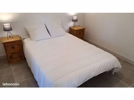 appartement en rez de villa à 5 mns au-dessus du tennis des lecques