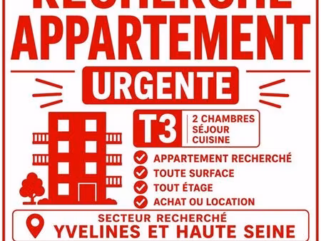 recherche d’appartement urgente