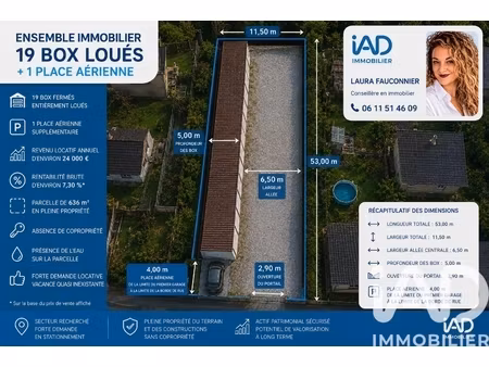 vente garage 265 m²