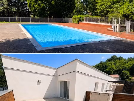 t3 meublé 74 m² • terrasse 40 m² • piscine • parking • climatisation