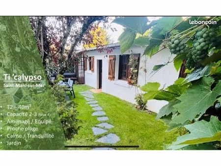 location t2 meublé / cosy au calme (saint-marc-sur-mer)