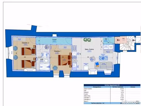t3 – 62 m² refait à neuf (début 2025) + cave 8 m² – vieux chaumont