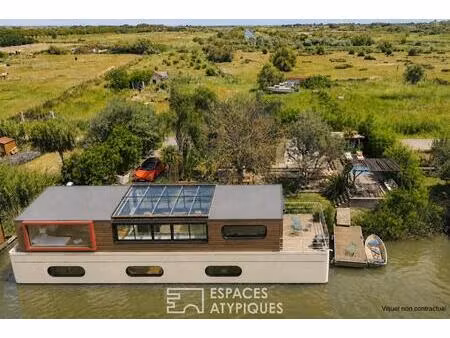 maison flottante d'exception esprit loft en petite camargue