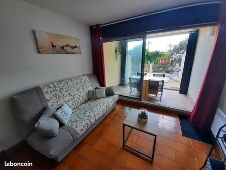 studio cabine en front de mer + belle terrasse