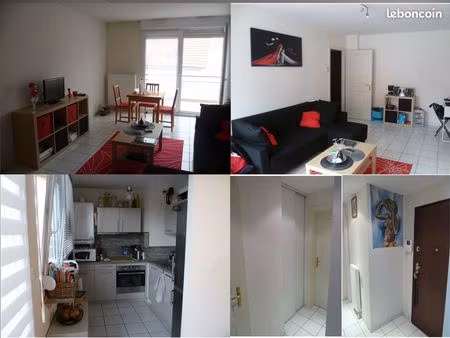 particulier loue lumineux 2 pièces de 47 m2 avec un balcon de 9m2 et un garage fermé