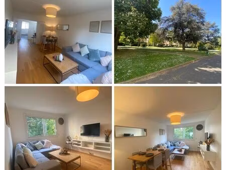 ? t3 meublé rénové 65 m² – balcon 8 m² – vue parc arboré – 2ᵉ étage – 5 min rer b aubervil