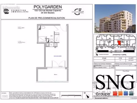 appartement 1 pièce 23 m²