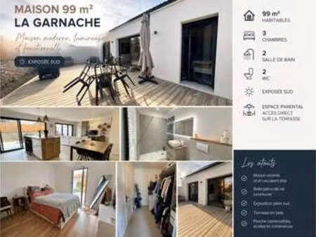 vente maison à la garnache (85710) : à vendre / 99m² la garnache