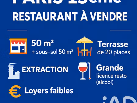 vente restaurant 100 m²