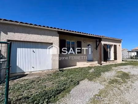 maison plain-pied 90 m² avec garage sur terrain de 350m²