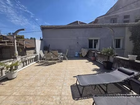 vente bédarieux maison 85m²  2ch  1 bureau  terrasse  jardinet  garage et remises