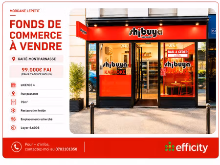 fonds de commerce - 75 m²