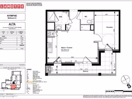 appartement 2 pièces 42 m²