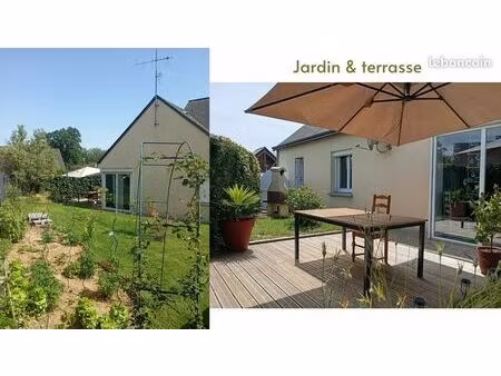 maison de plain-pied loiron-ruillé  90 m² t3 - 2 chambres - jardin & garage - disponible 1