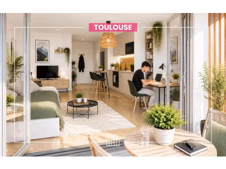 vente appartement neuf 1 pièces 18m2 toulouse - 144900 € - surface privée