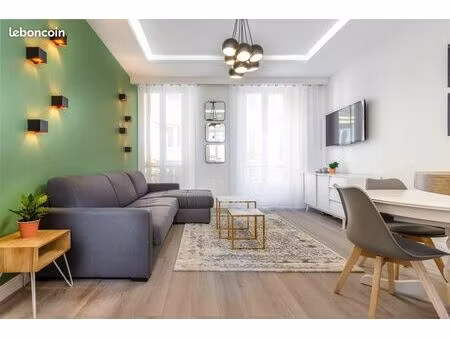 3p haut de gamme + terrasse 40m2 - proche port de nice / clim