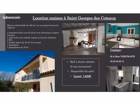 location maison st-georges-des-coteaux