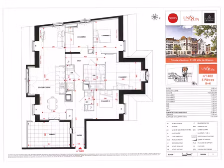 location appartement 5 pièces 98 m² à wissous (91320)  1 814 €