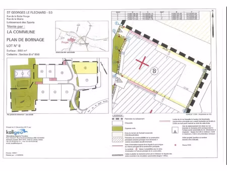 vente terrain 880 m² à saint-georges-le-fléchard (53480)  34 900 €