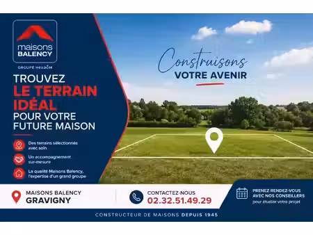 vente terrain 1426 m² à heudreville-sur-eure (27400)  69 500 €