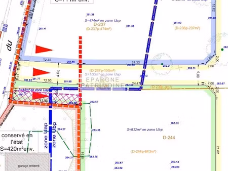 vente terrain 676 m² à panossas (38460)  160 000 €