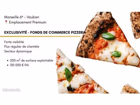 fonds de commerce  pizzeria 199 m² marseille