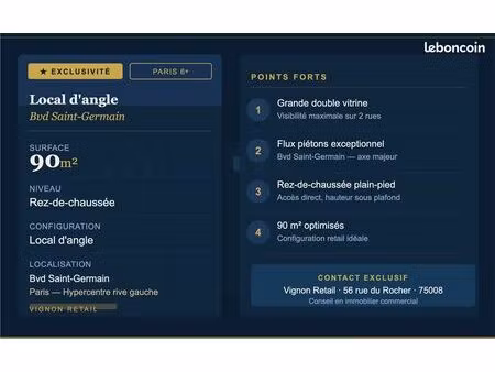 local commercial 90 m² paris