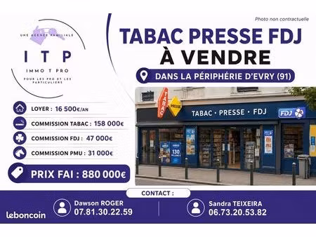 fdj  presse  tabac 83 m² évry-courcouronnes