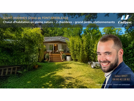 chalet de plain-pied au calme  entre seine et forêt  sur 660 m² de terrain