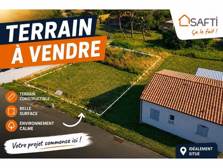 vente terrain 518 m² meursac (17120)