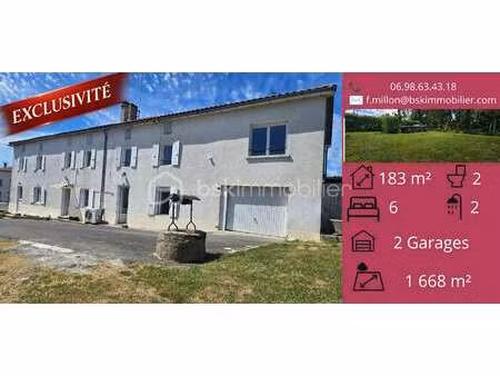 vente longère et corps de ferme à largeasse (79240) : à vendre / 183m² largeasse