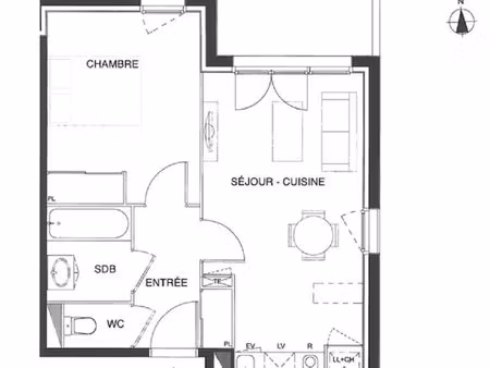 appartement 2 pièces 40 m²
