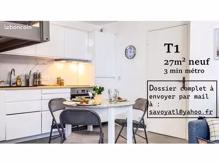ti 27m² meublé neuf  centre-ville  proche métro 13  saint-denis