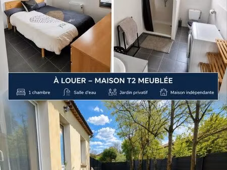 t2 meublé avec cour privative