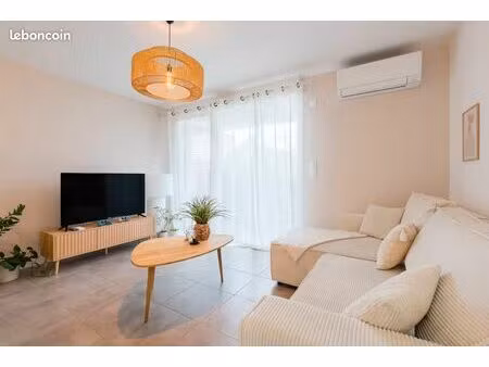 magnifique t3 69m2 meublé avec terrasse  climatisation et parking