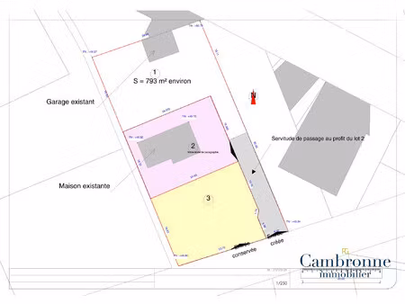 rare ! terrain à bâtir 793 m² au coeur de gétigné – proje