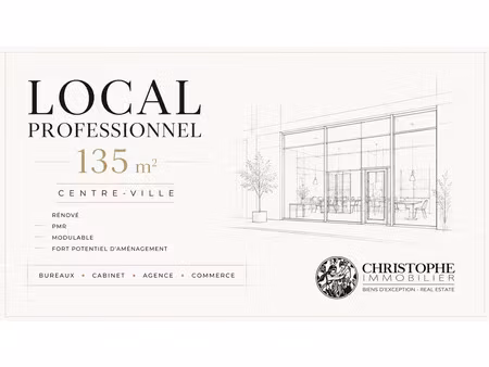 vente local commercial 135m2 pau 64000 - 297000 € - surface privée