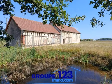 granges 180 m2 au sol  toitures neuves à aménager sur un terrain 3645 m2.