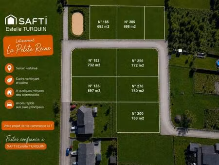 terrain constructible viabilisé à vendre