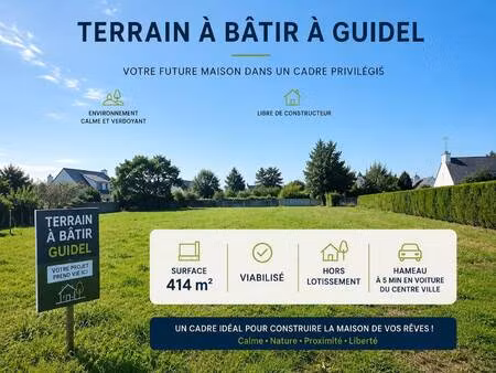 terrain constructible viabilisé à vendre