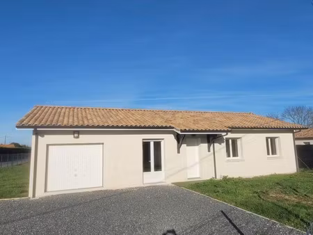 dpt gironde (33)  à vendre maison neuve 90 m2 avec en plus garage 15 m2 et terrain de 820 
