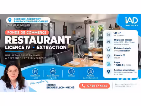 vente locaux professionnels 0 pièces 140 m² à epiais-lès-louvres (95380)  110 000 €