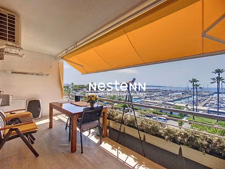 golfe-juan - vue mer - studio 29m2 - terrasse - box ferme - port camille rayon.