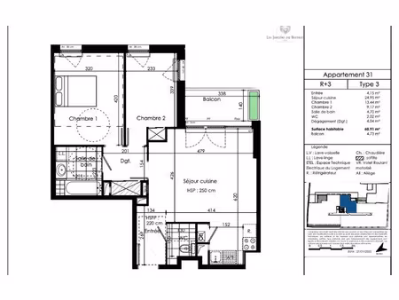 appartement arras m² t-3 à vendre  321 000 €