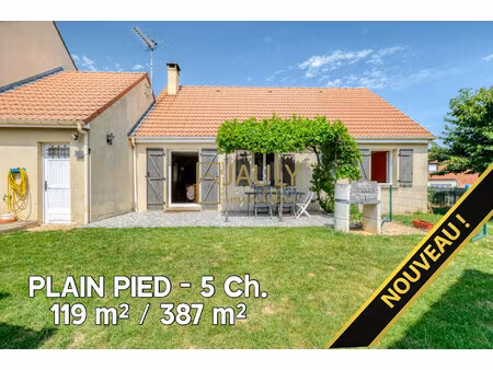 pavillon plain pied + étage - 5 ch. 119 m²/387m²