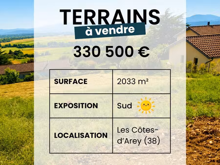 terrains les côtes-d'arey - auvergne-rhône-alpes - proche lyon